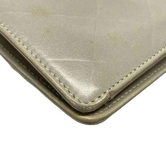CHANEL - Gray Leather Long Wallet - Picture 7 of 13
